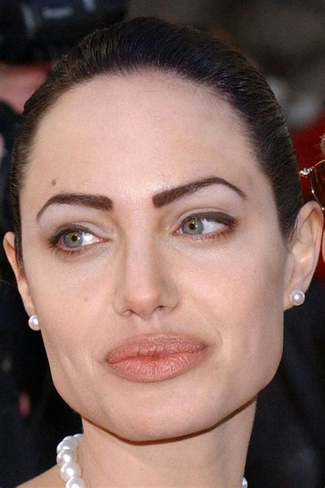 angelina jolie eyebrows.